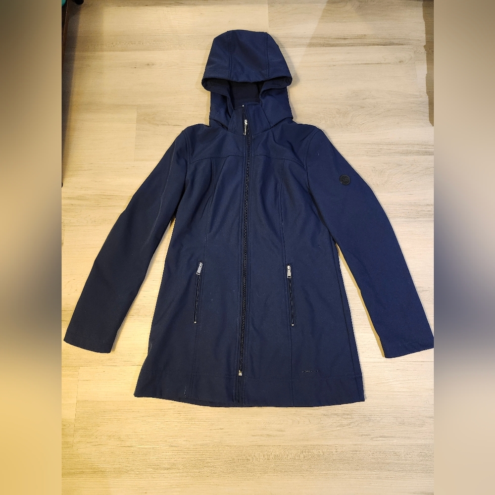 Andrew Marc Women's Blue Hooded Ski Jacket